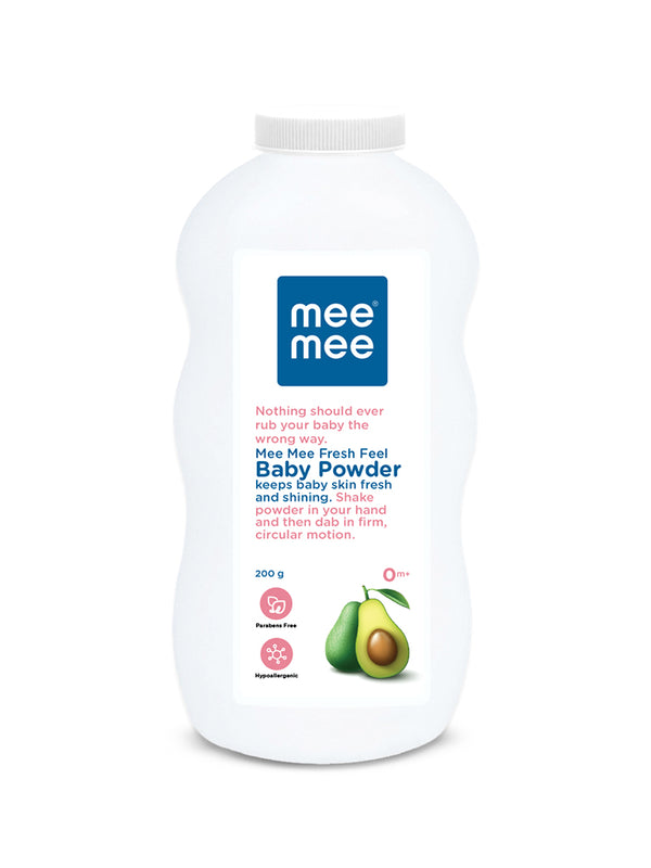 Mee Mee Baby Talcum Powder, Dermatologically tested, Paraben free, 0m+ (Fresh Feel - Pack of 200 g (Single Pack)